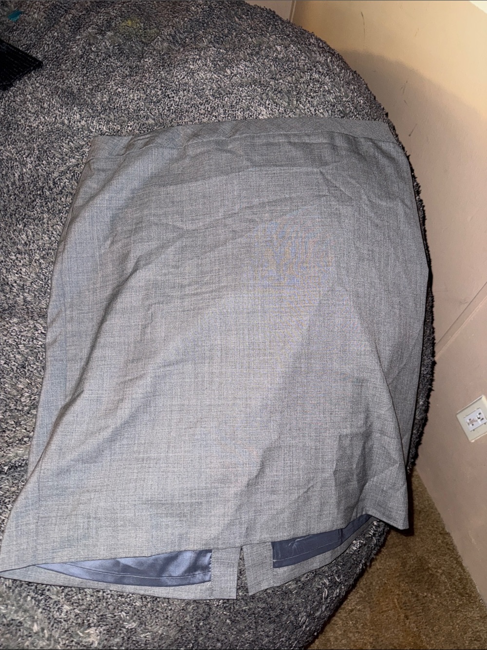 Lands' End Gray Tailored Dress Skirt